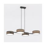 Emibig Hanglamp Drumz Staal Bruin | Geschikt voor 4x E14 - Max 10W