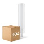 Voordeelpak 10x Ledvance Dulux-D LED 10W - 830 Warm Wit | 4-Pin - Vervangt 26W