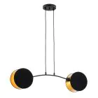 Emibig Hanglamp Motif Staal Zwart | Geschikt voor 2x E27 - Max 15W