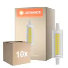Voordeelpak 10x Ledvance LED Slim Line R7s 78mm 9.5W 1055lm - 827 Zeer Warm Wit | Dimbaar - Vervangt 75W